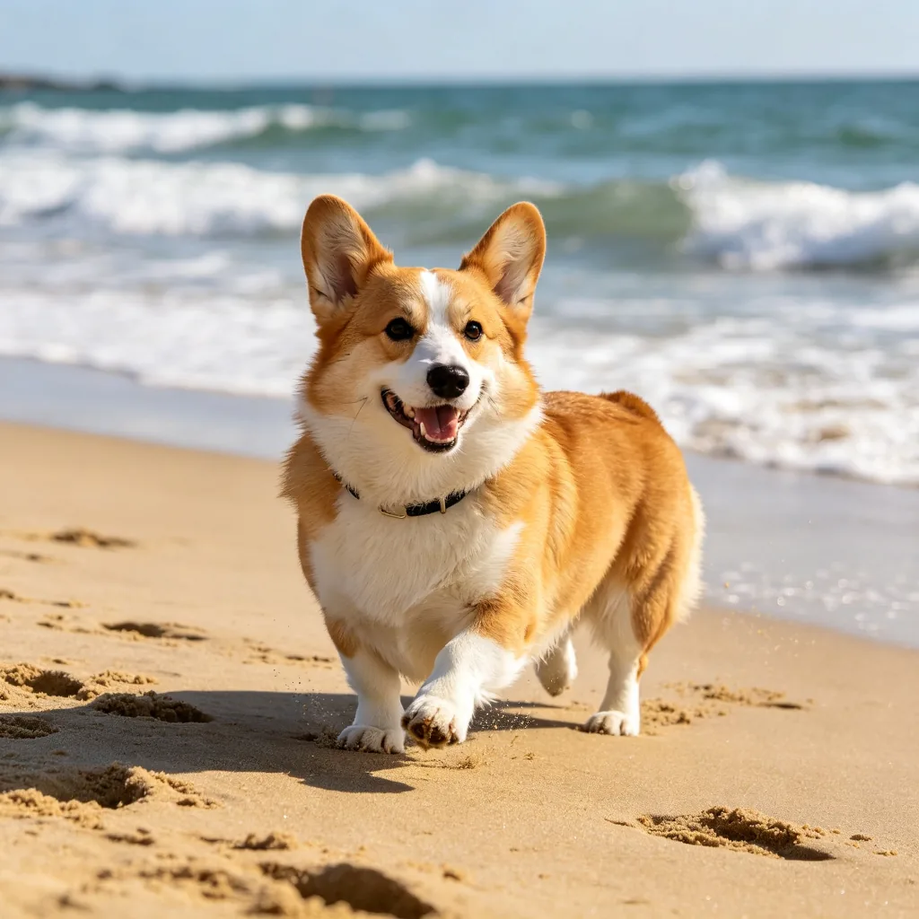 海邊追浪的柴犬:狗狗的海邊假期 - pet outdoor dog beach sunrise running(圖片2) ZooTecture 海邊追浪的柴犬:狗狗的海邊假期 - 寵物知識文章配圖