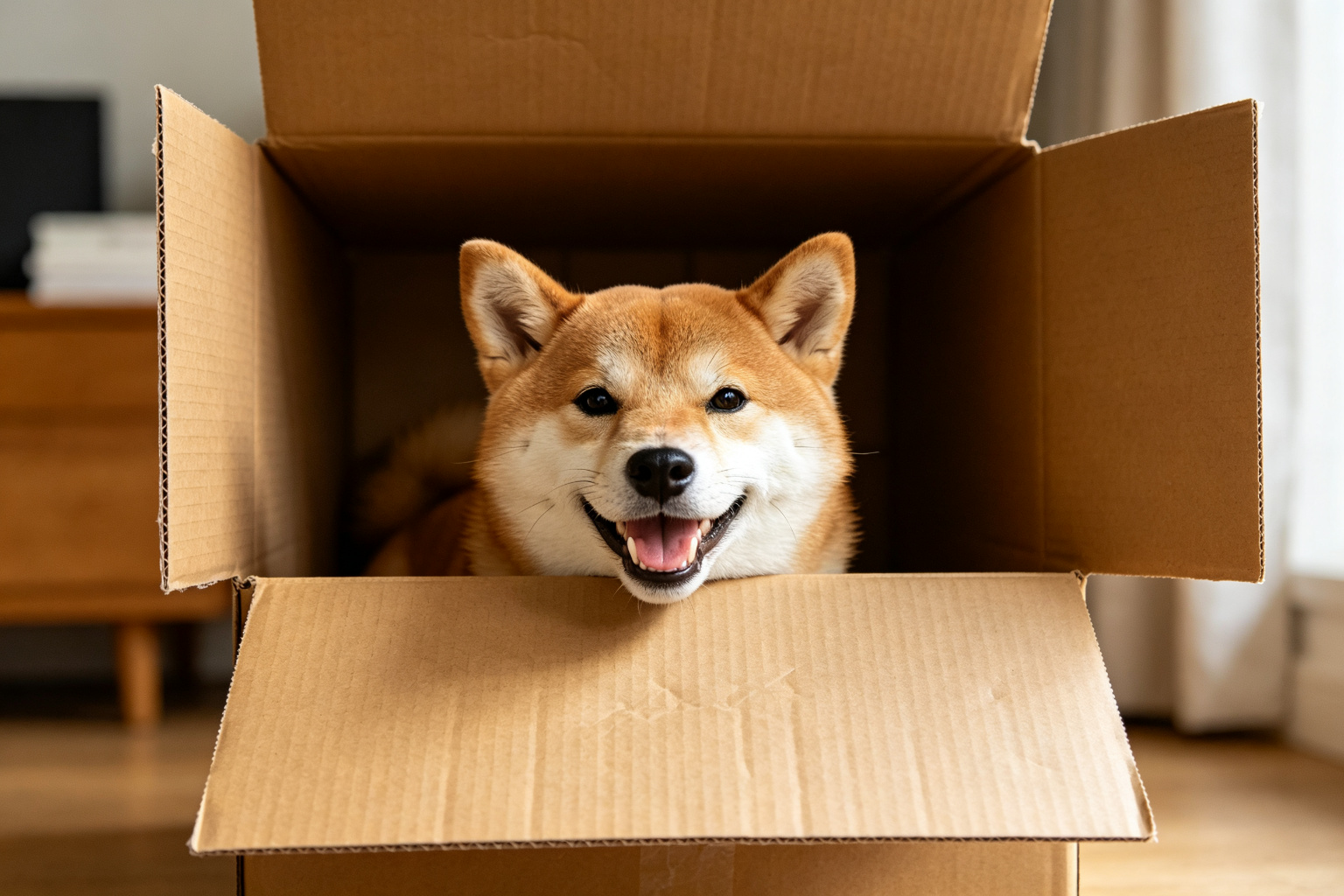 紙箱探頭的柴犬:狗狗為什麼愛鑽紙箱? - 柴犬從紙箱中探頭,狗狗為什麼愛鑽紙箱 ZooTecture 柴犬從紙箱中探頭,狗狗為什麼愛鑽紙箱 - 紙箱探頭的柴犬:狗狗為什麼愛鑽紙箱?
