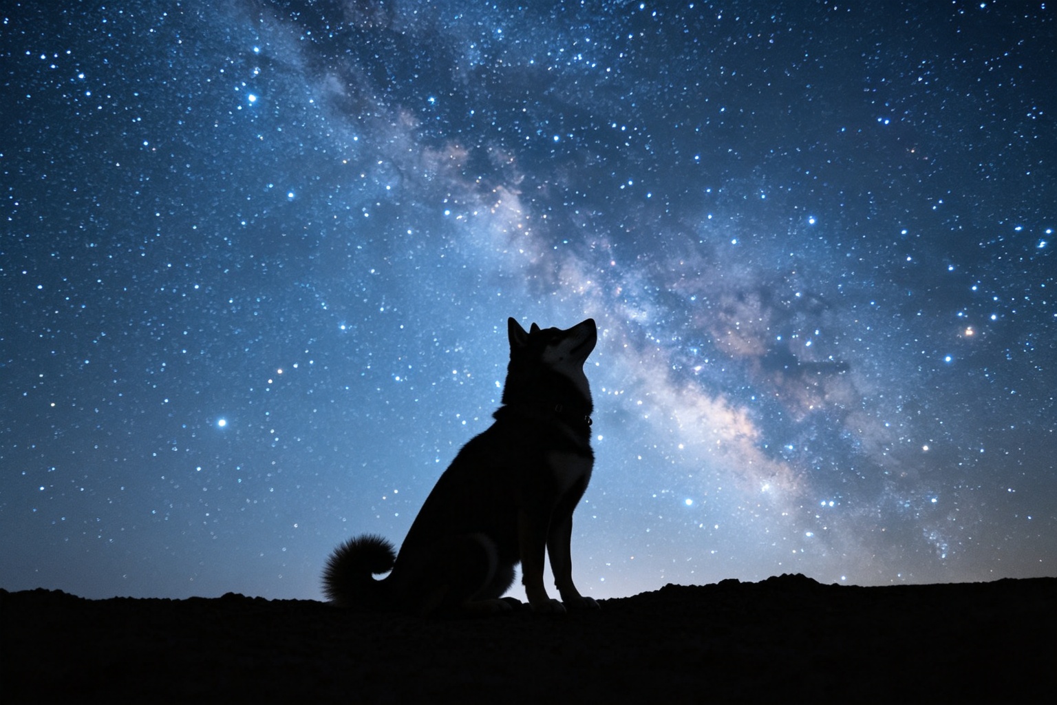 星空剪影的柴犬:與狗狗一起仰望星空 - 柴犬仰望星空的剪影,與狗狗一起仰望銀河 ZooTecture 柴犬仰望星空的剪影,與狗狗一起仰望銀河 - 星空剪影的柴犬:與狗狗一起仰望星空